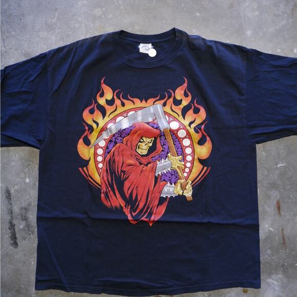 Vintage Delta Pro Weight Grim Reaper T-Shirt - Picture 3 of 7